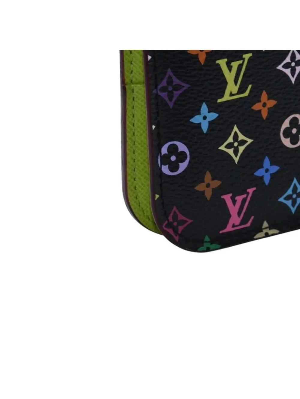 Louis Vuitton Portefeuille Insolite Wallet Monogram Multicolor Green Takashi